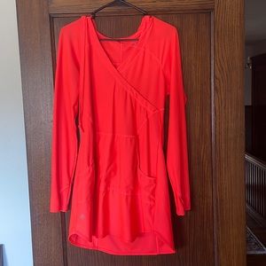 Athleta Womens Tunic Dress Hooded Activewear Kangaroo Pocket